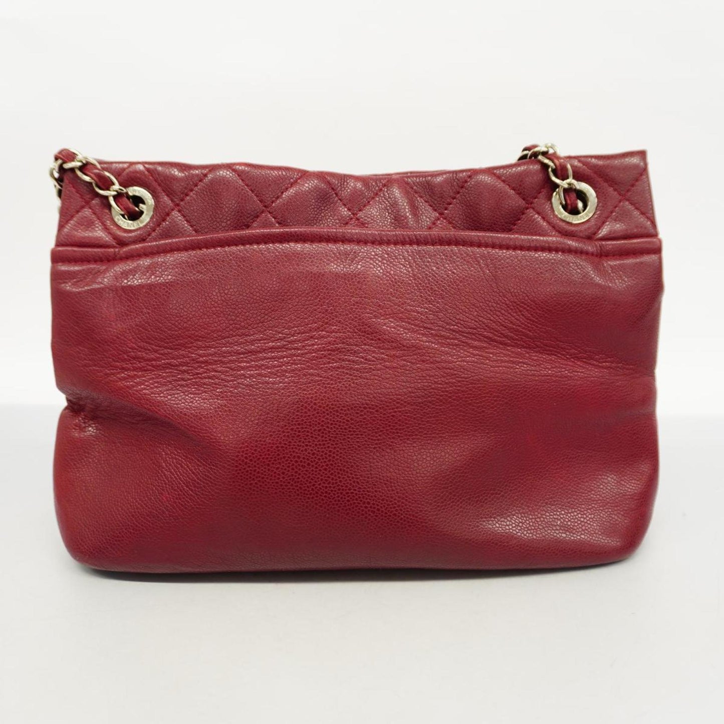 Chanel Shoulder Bag, Matelasse, Chain Shoulder, Caviar Skin, Bordeaux, Women's