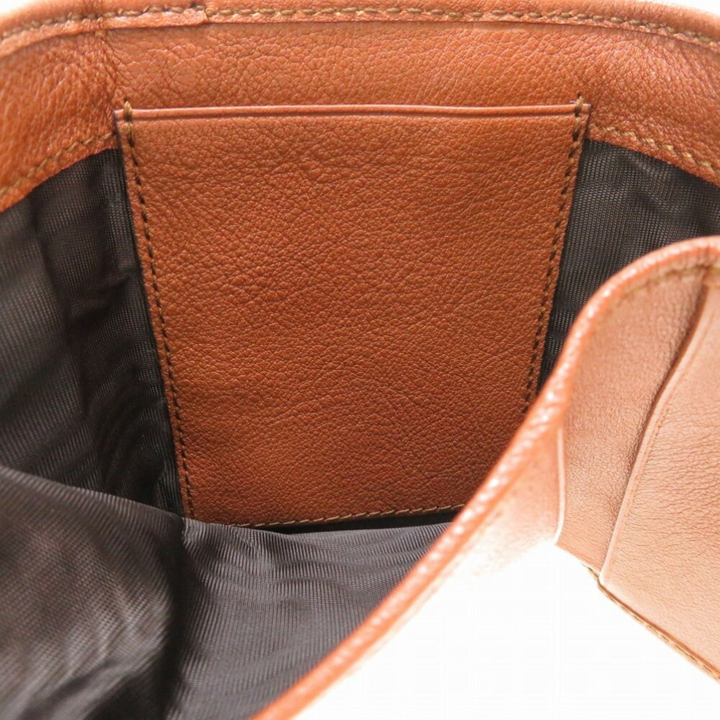 Gucci Bamboo Brown Bamboo Leather Wallet (Tri-Fold)