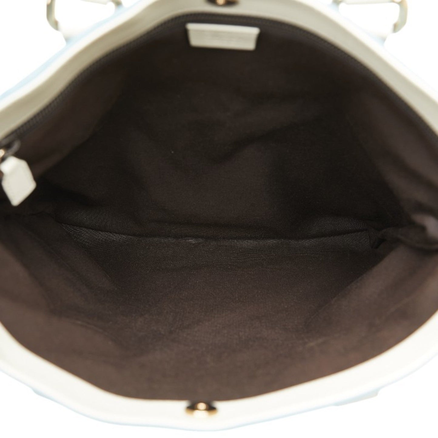 Gucci Blue White Canvas Leather Shoulder Bag Tote Bag