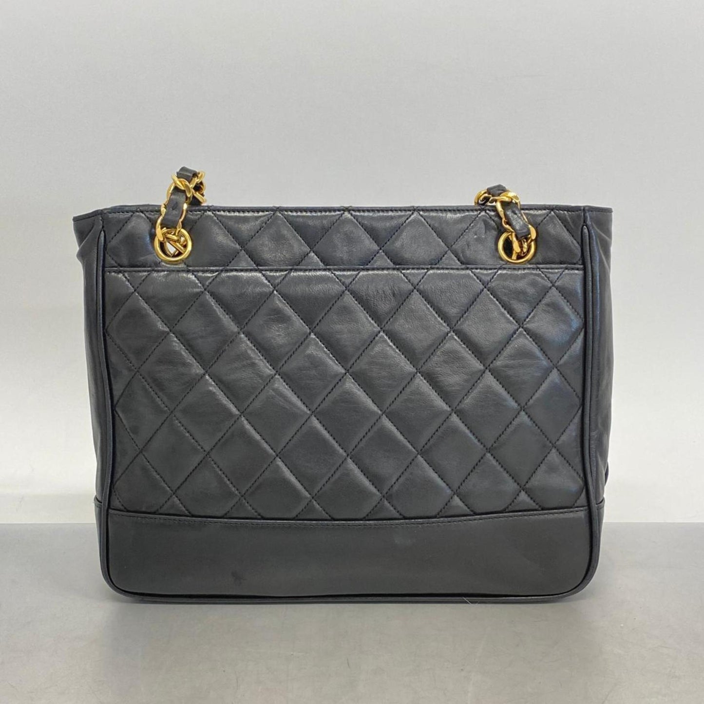 Chanel Shoulder Bag Matelasse Chain Lambskin Black Women's