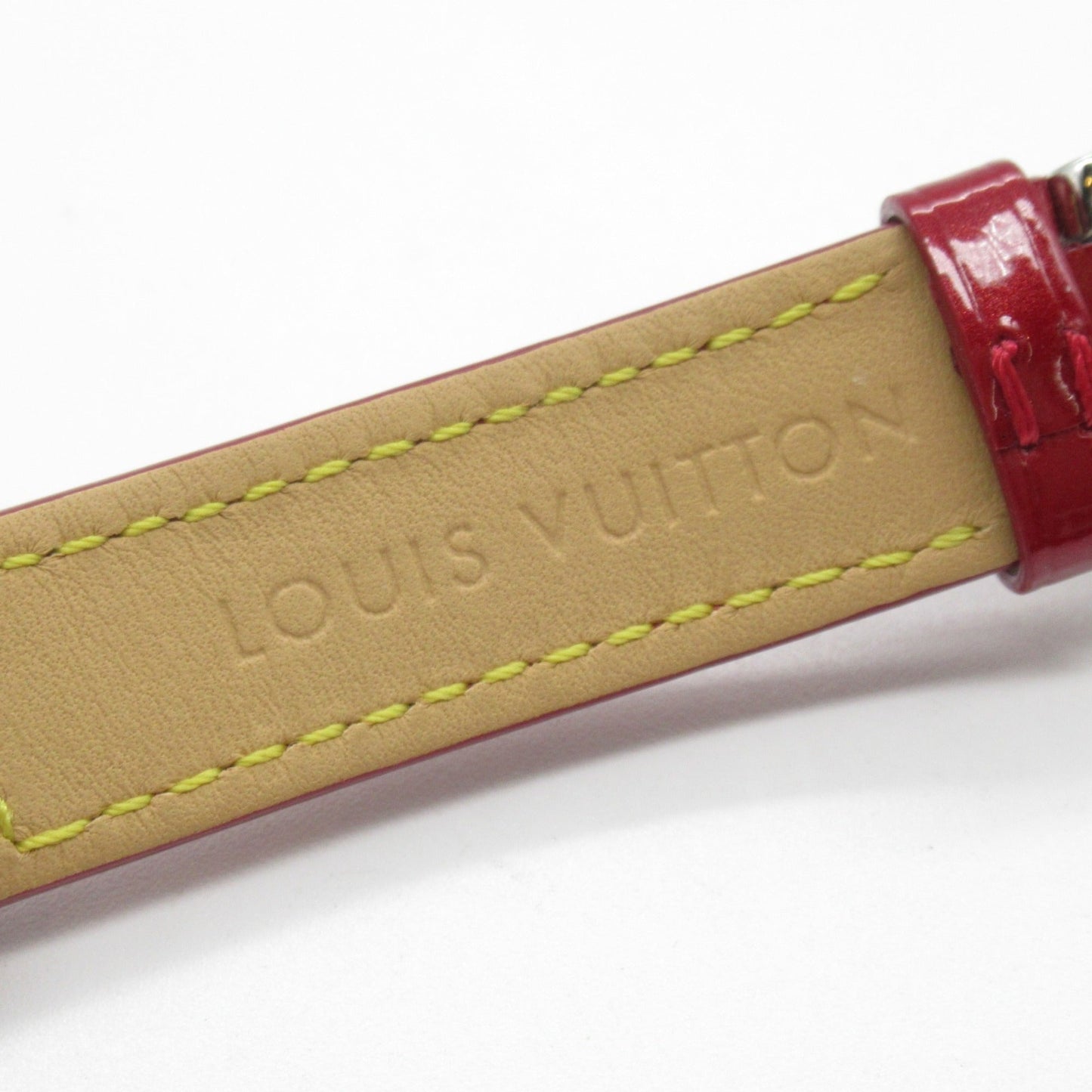 LOUIS VUITTON Tambour Slim Metallic Flower PM Wrist Watch Wrist Watch QA014Z Quartz Silver Stainless Steel Leather b QA014Z