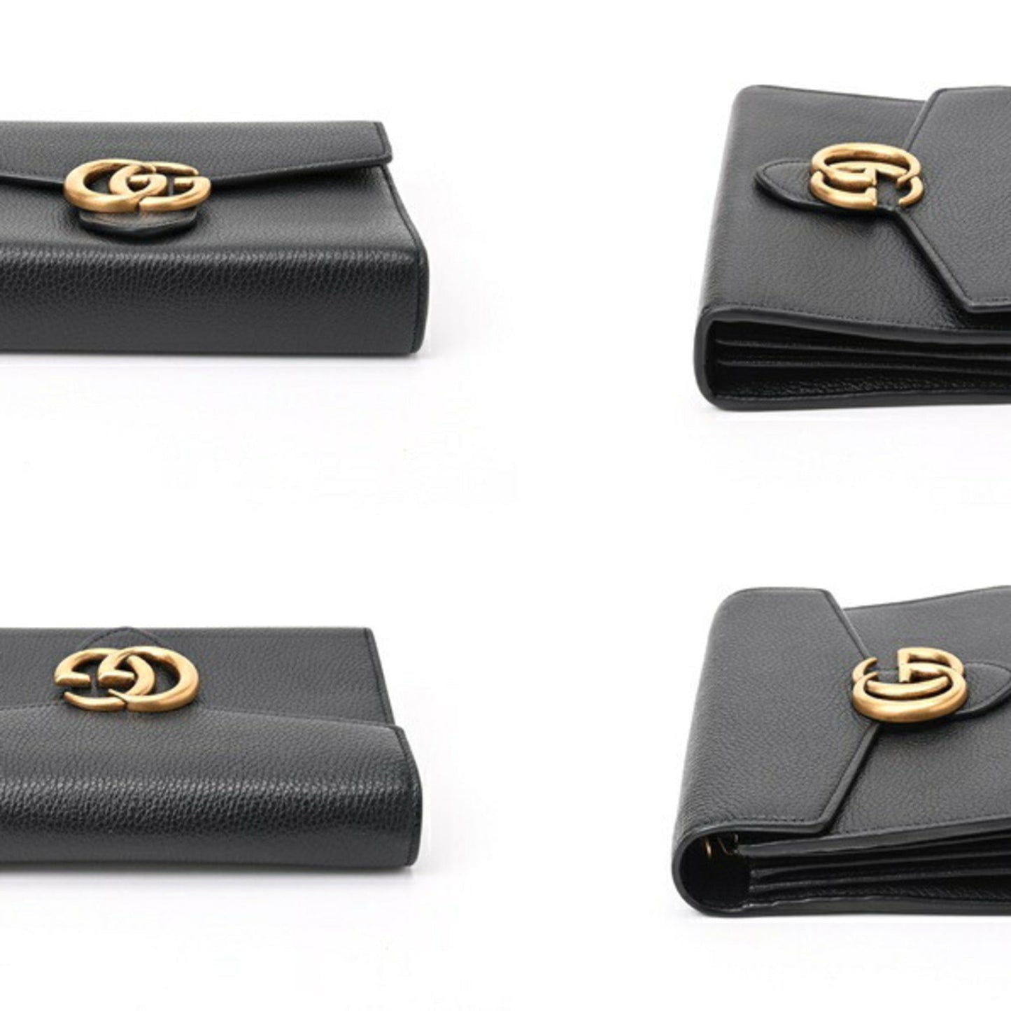 Gucci Black Leather Chain/Shoulder Wallet