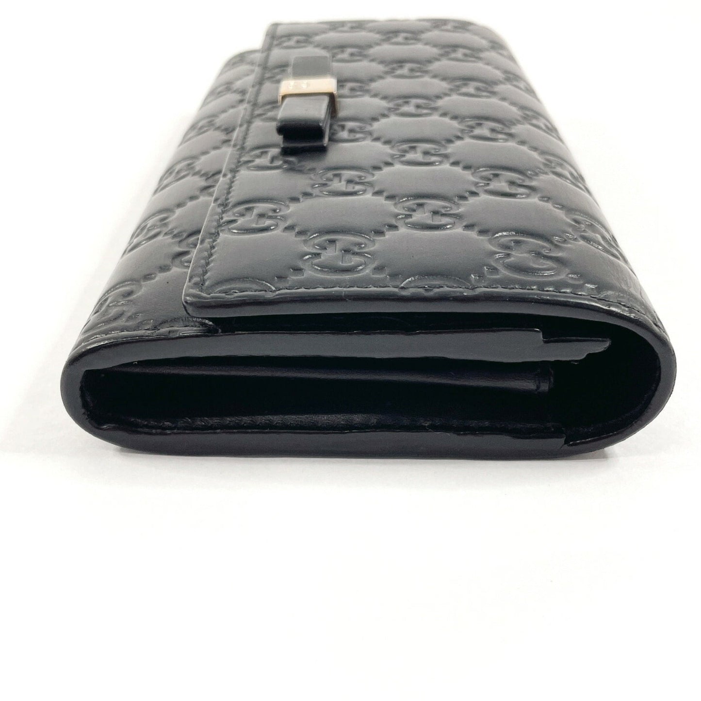 Gucci Black Leather Long Wallet (Bi-Fold)