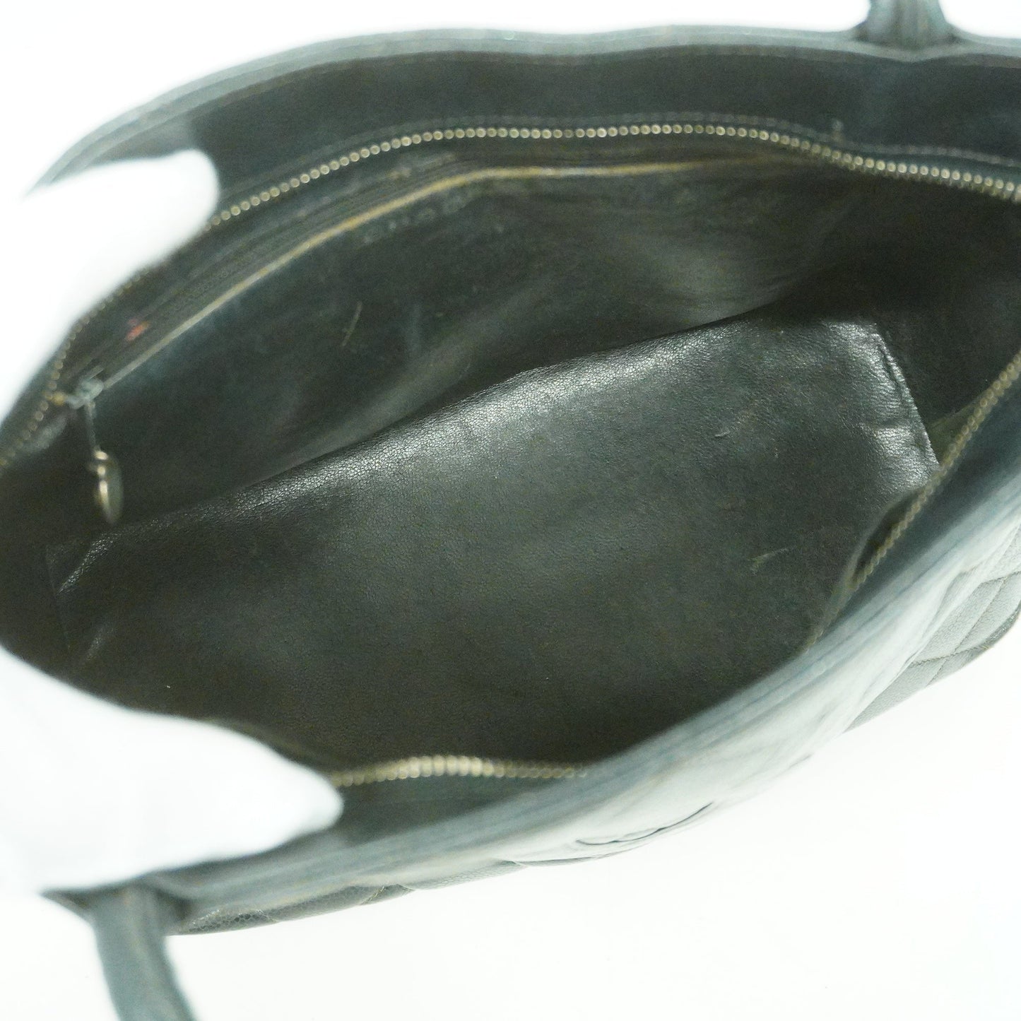 CHANEL Reprint Tote Women's Caviar Leather Tote Bag Black