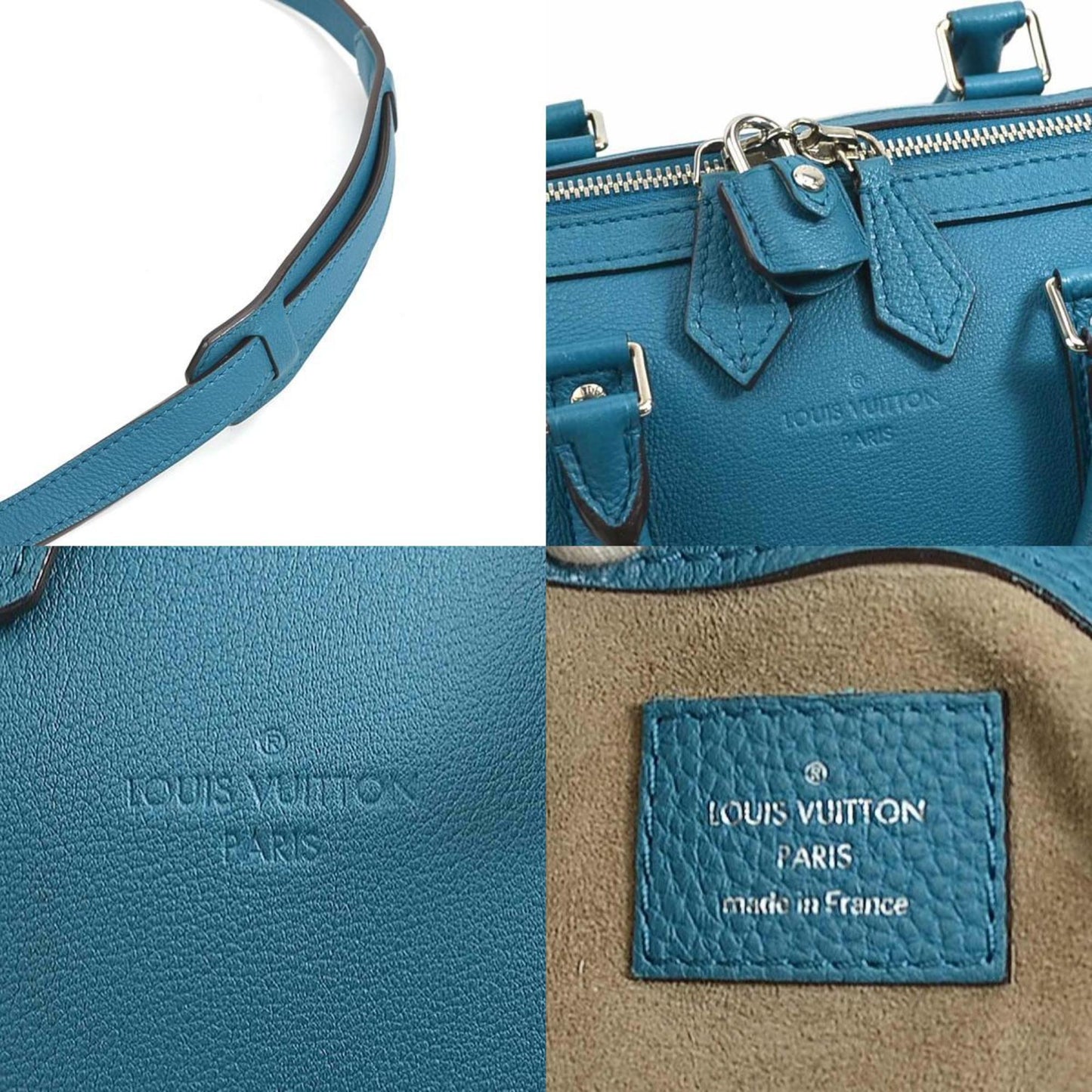 LOUIS VUITTON Handbag Shoulder Bag Sofia Coppola SC BB Leather Dark Blue Silver Ladies