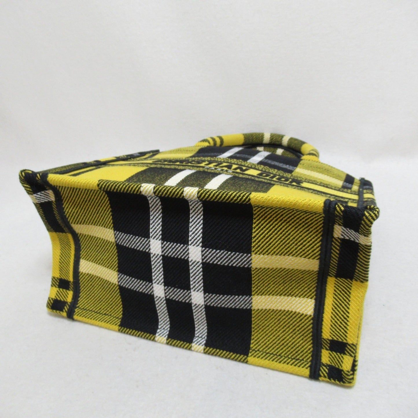 Dior Book Tote Bag Small Yellow Black canvas
