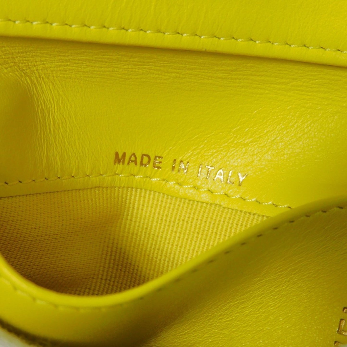 CHANEL Trifold Wallet Boy Small Flap Turnlock Caviar Skin Chevron Yellow A84432 Men's Women's Bill Purse