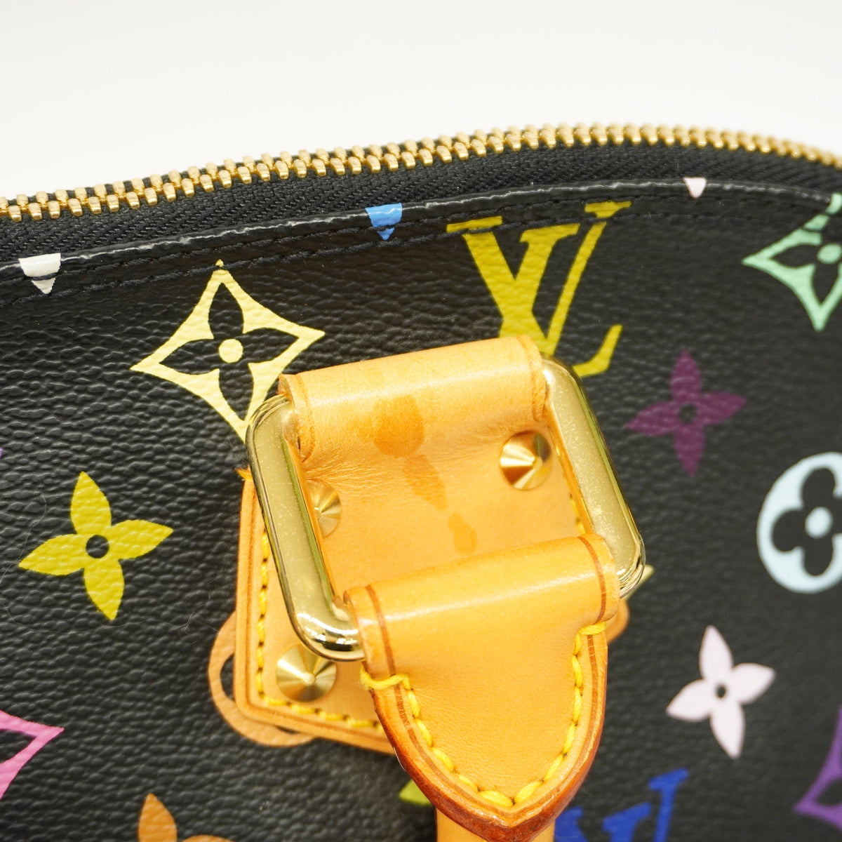 LOUIS VUITTONAuth Monogram Multicolore Alma M92646 Women's Handbag Noir