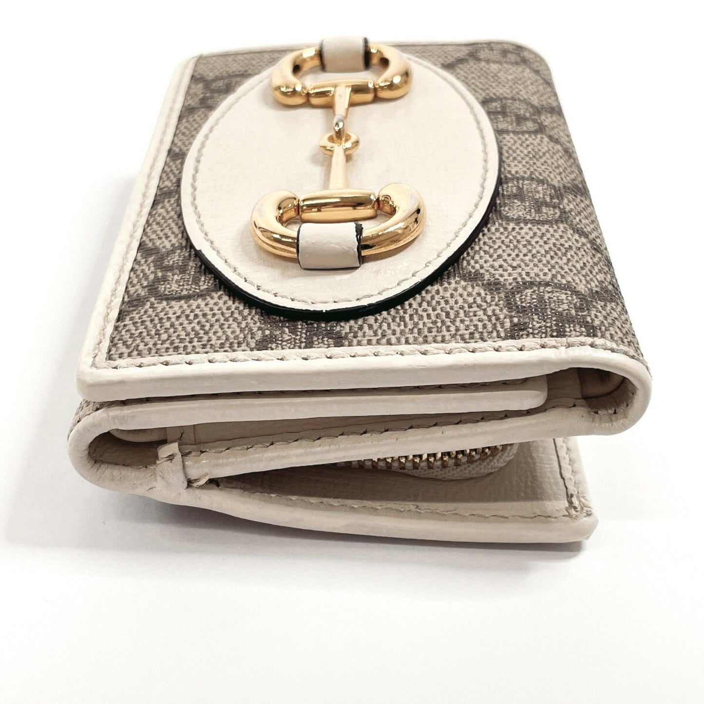 Gucci Gray White Gg Supreme Wallet (Tri-Fold)
