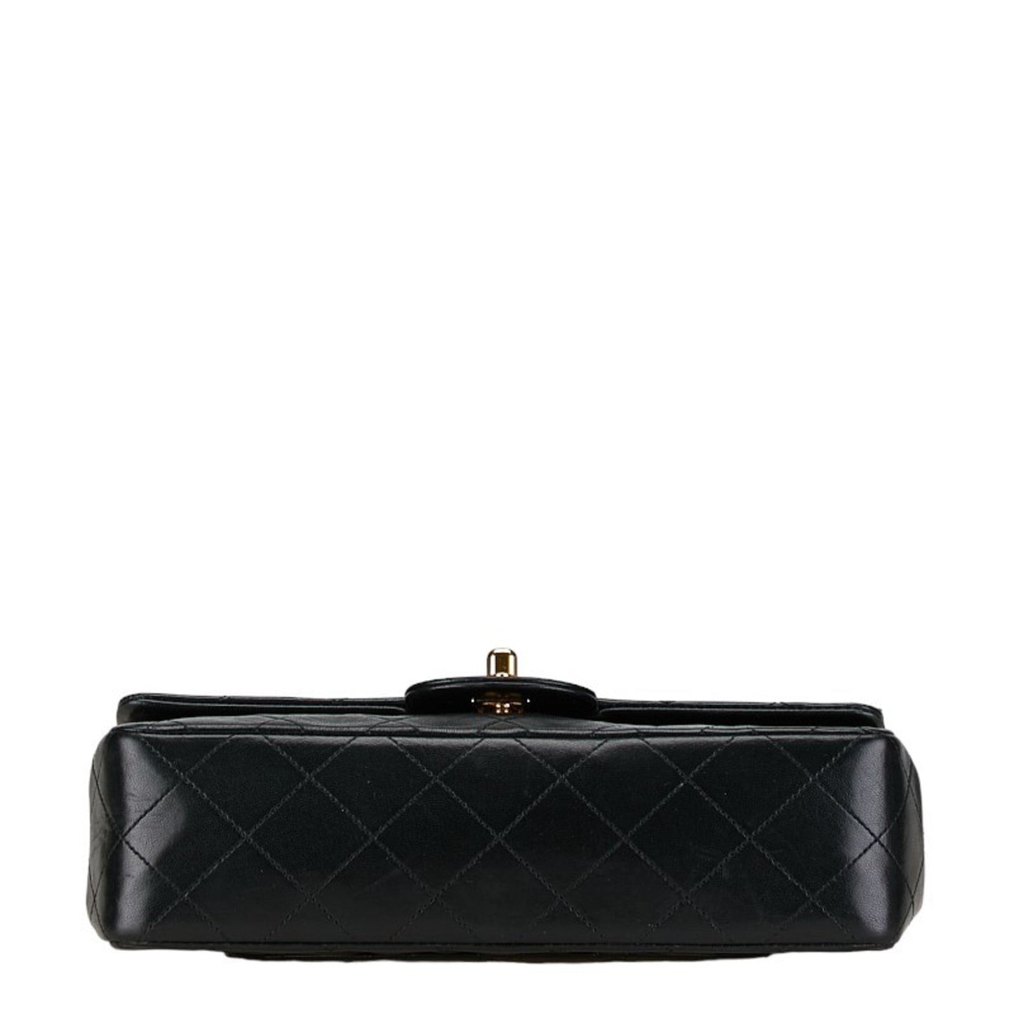 Chanel Matelasse 23 Coco Mark Double Flap Chain Shoulder Bag Black Leather Women's CHANEL