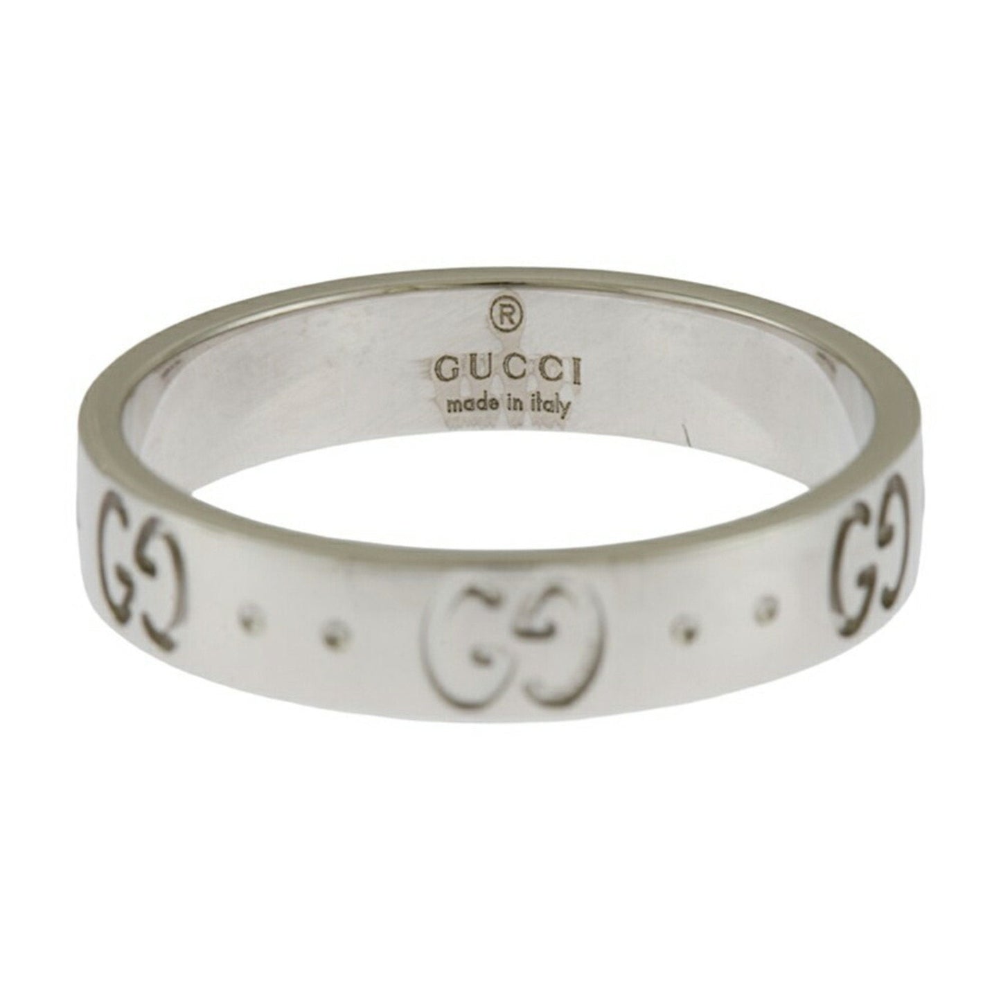 Gucci Silver White Gold (18K) Band Ring