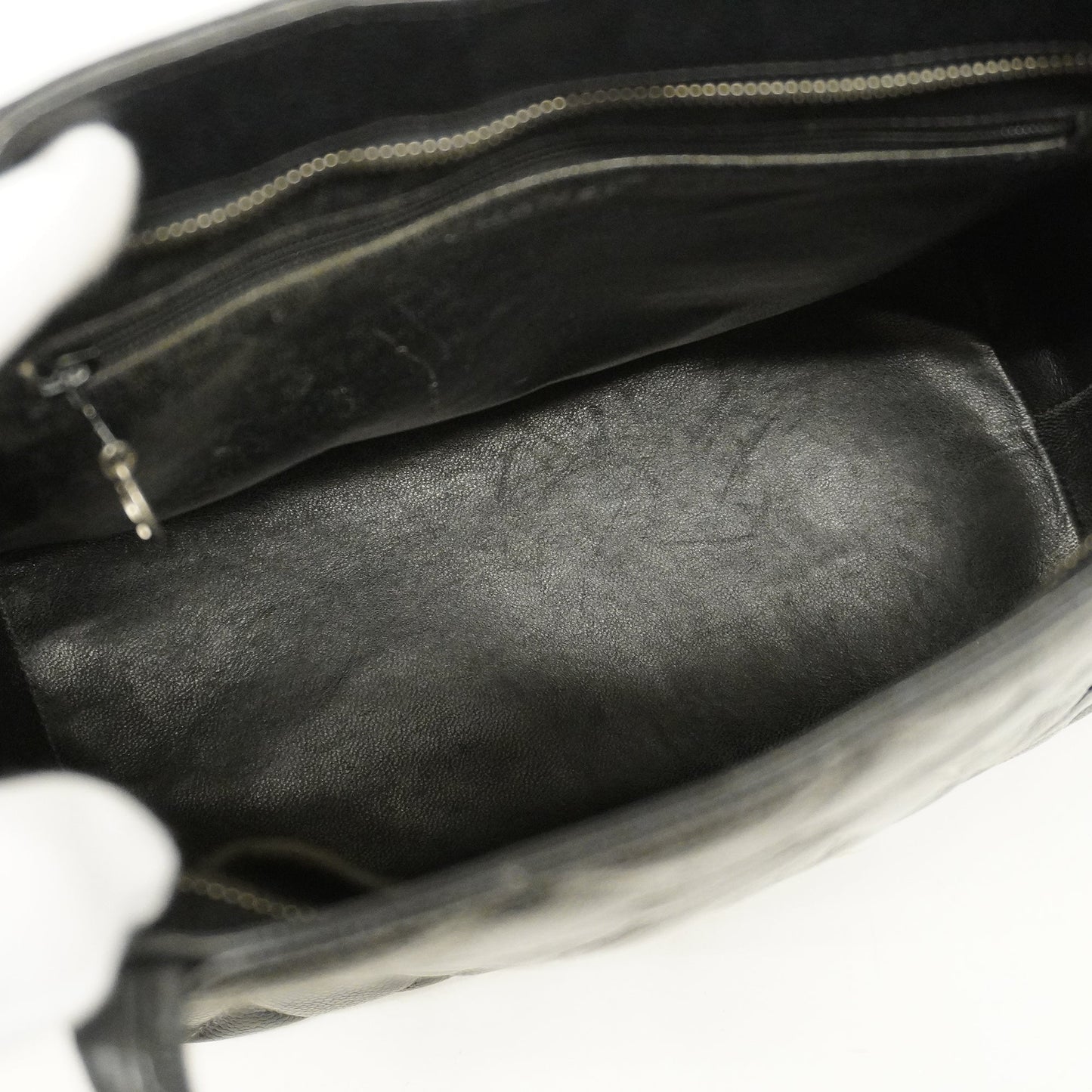 CHANEL Reprint Tote Women's Caviar Leather Tote Bag Black