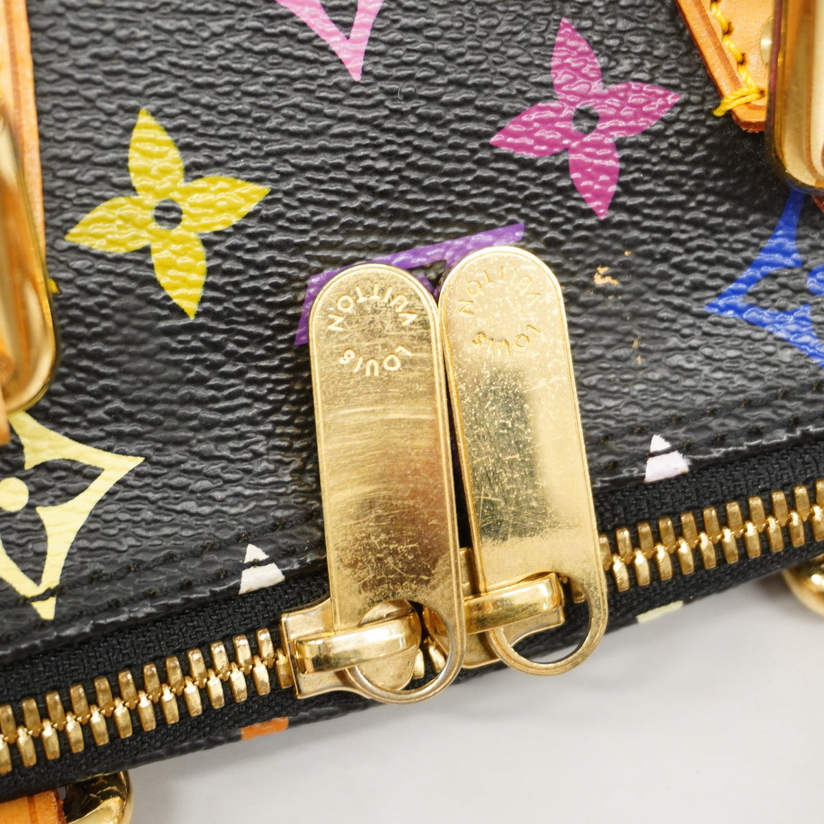 LOUIS VUITTONAuth Monogram Multicolore Alma M92646 Handbag Noir