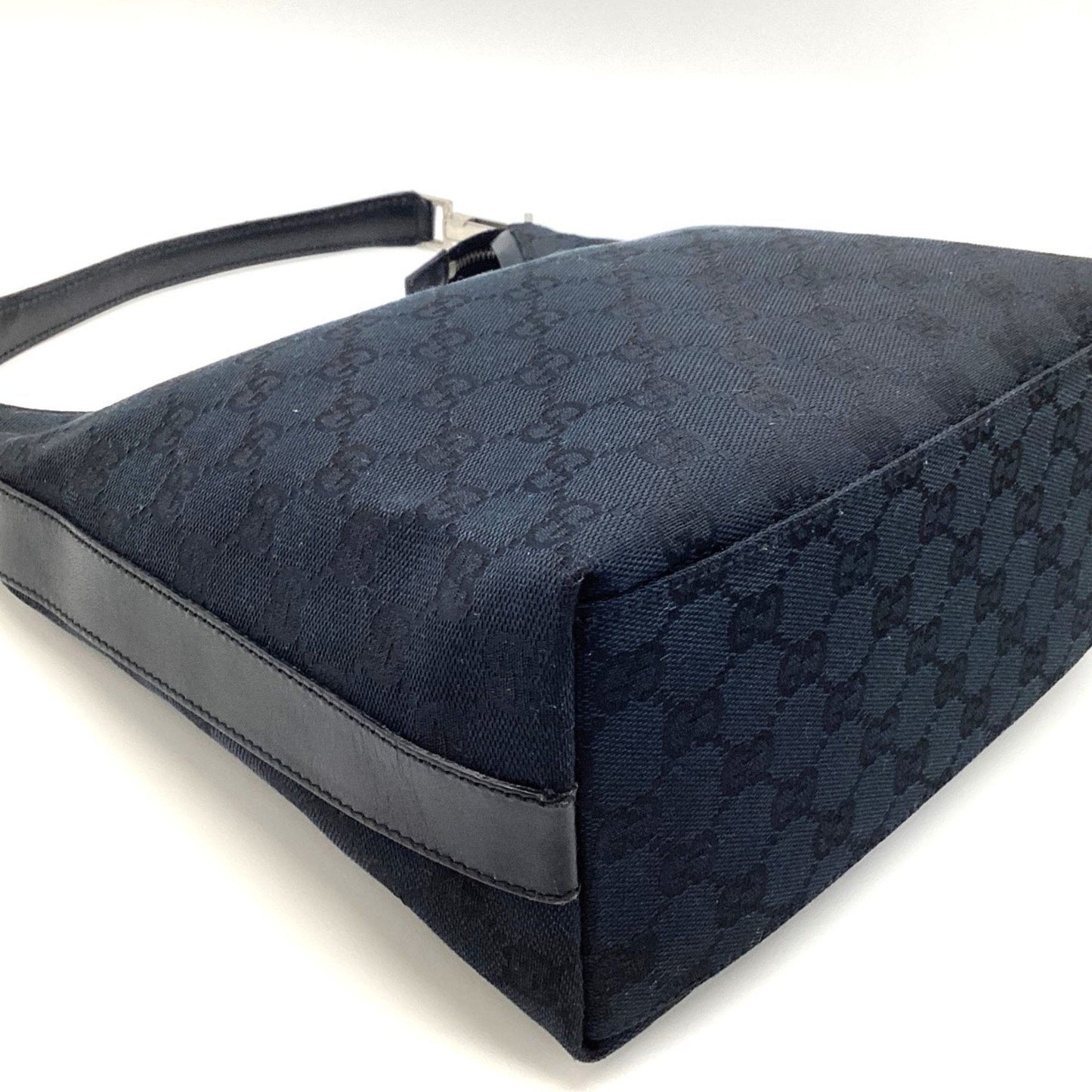 Gucci Black Gg Canvas Handbag