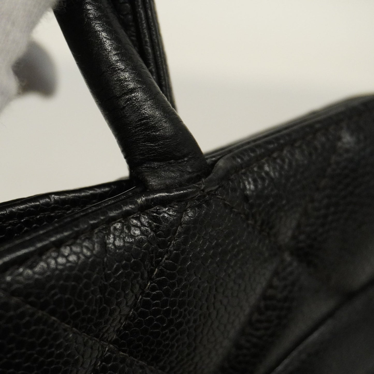 ChanelAuth Reprint Tote Women's Caviar Leather Tote Bag Black