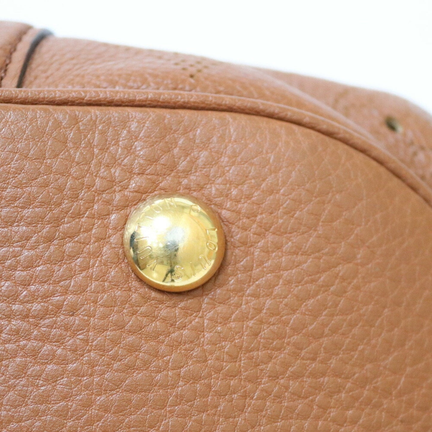 LOUIS VUITTON Shoulder Bag Mahina Luna PM M97052 Brown Cognac Women's Leather