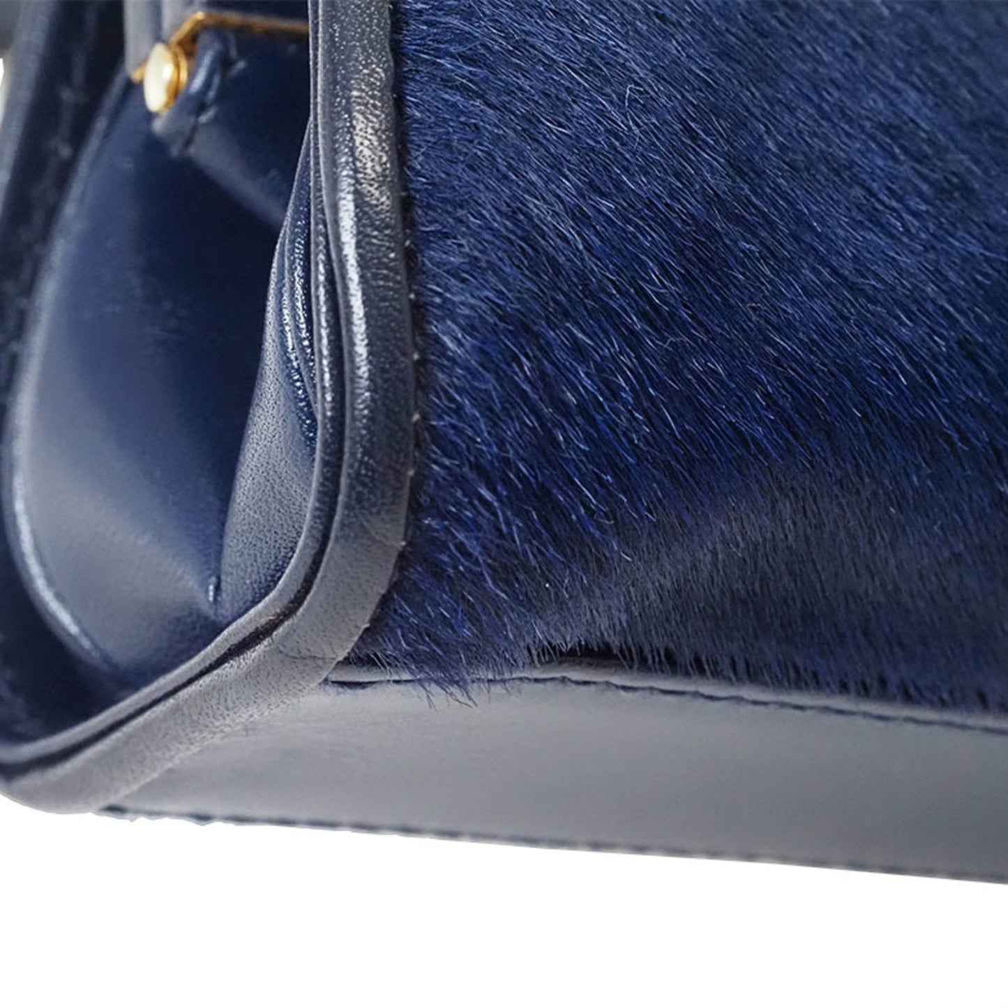 Gucci Navy Leather Pochette Shoulder Bag