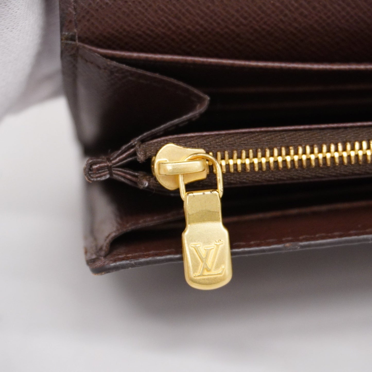 LOUIS VUITTONAuth Damier Portofeuil Sala N63209 Long Wallet