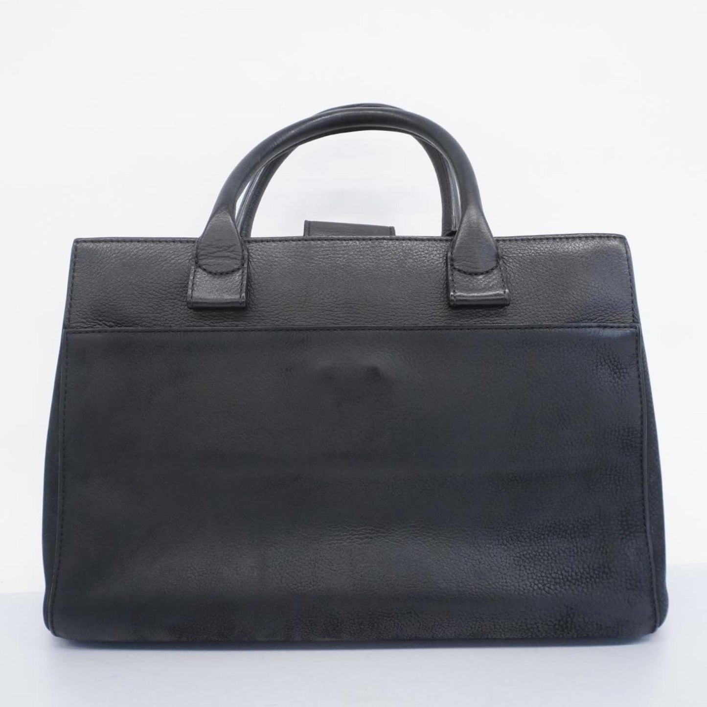 Chanel Tote Bag Executive Leather Black Women's