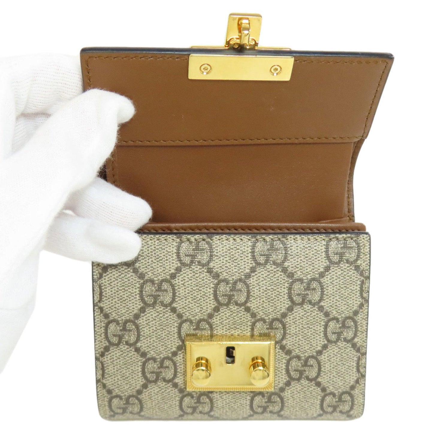 Gucci Black Brown Pvc Leather Wallet (Bi-Fold)
