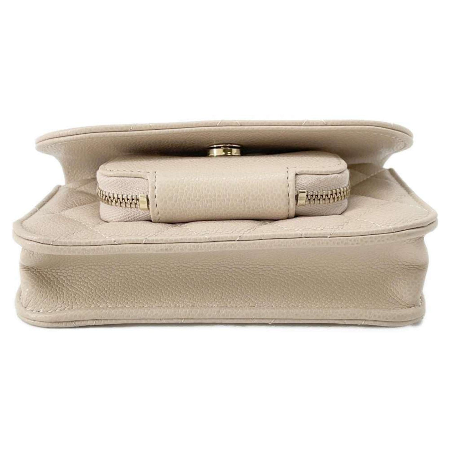 Chanel Chain Shoulder Bag Affinity Matelasse Coco Mark Caviar Skin AP2914