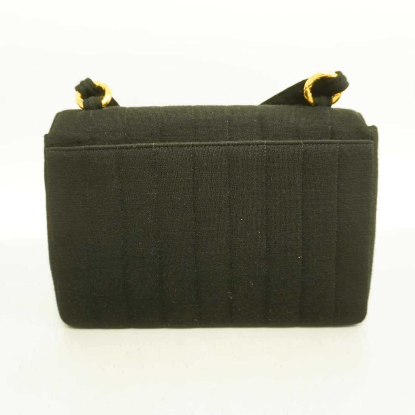 Chanel Shoulder Bag Brilliant Mademoiselle Cotton Black Women's