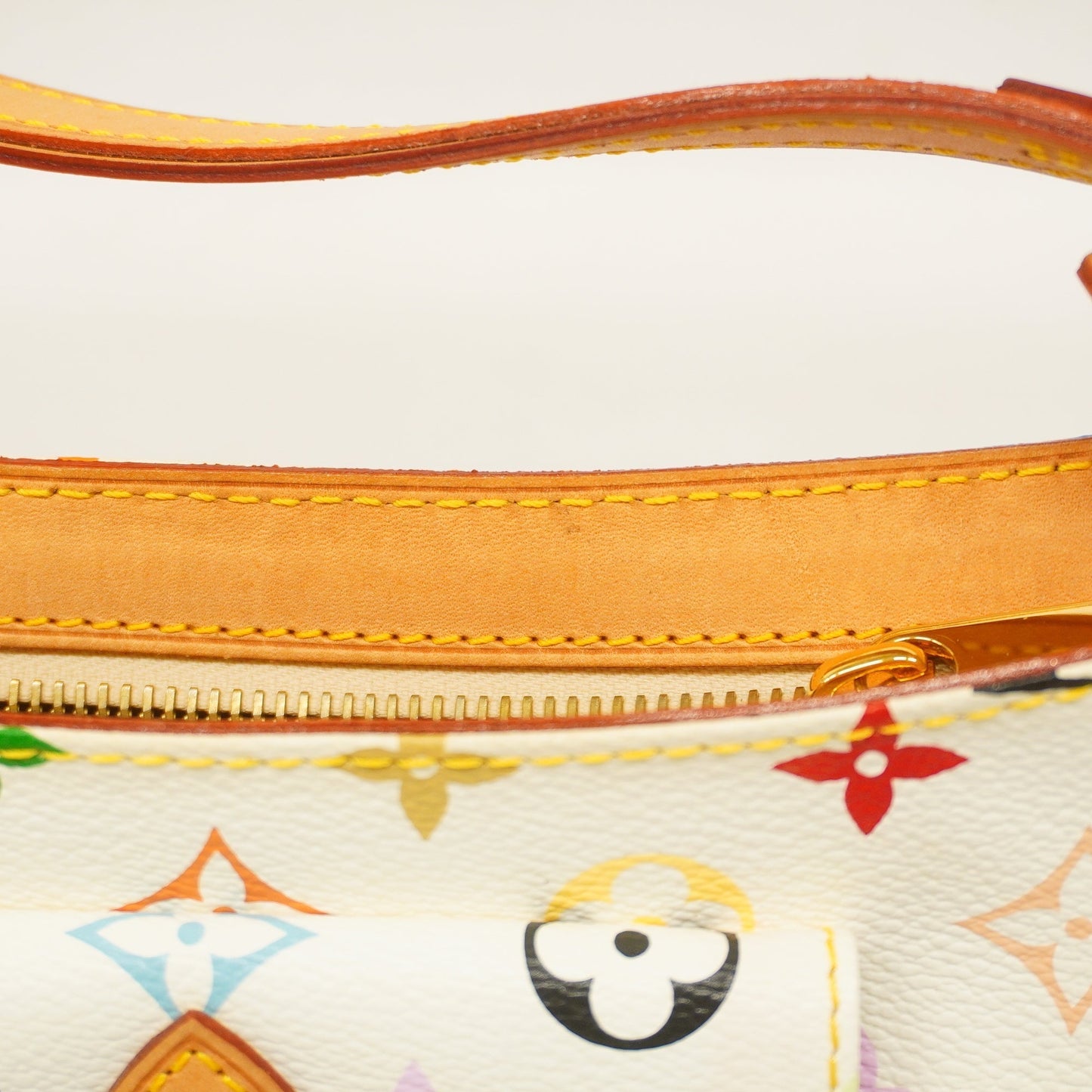 LOUIS VUITTONAuth Monogram Multicolore Eliza Shoulder Bag Blanc