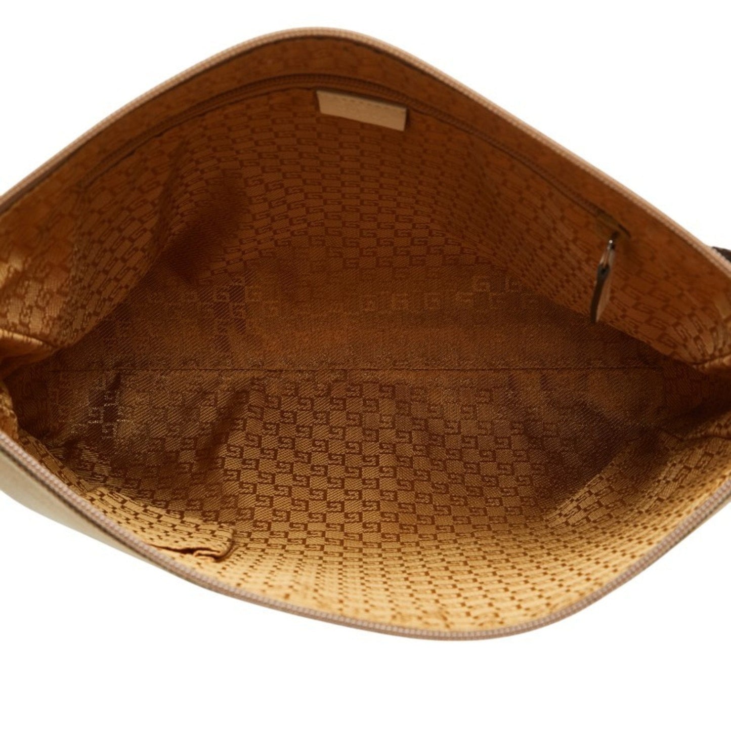 Gucci Brown Canvas Leather Shoulder Bag