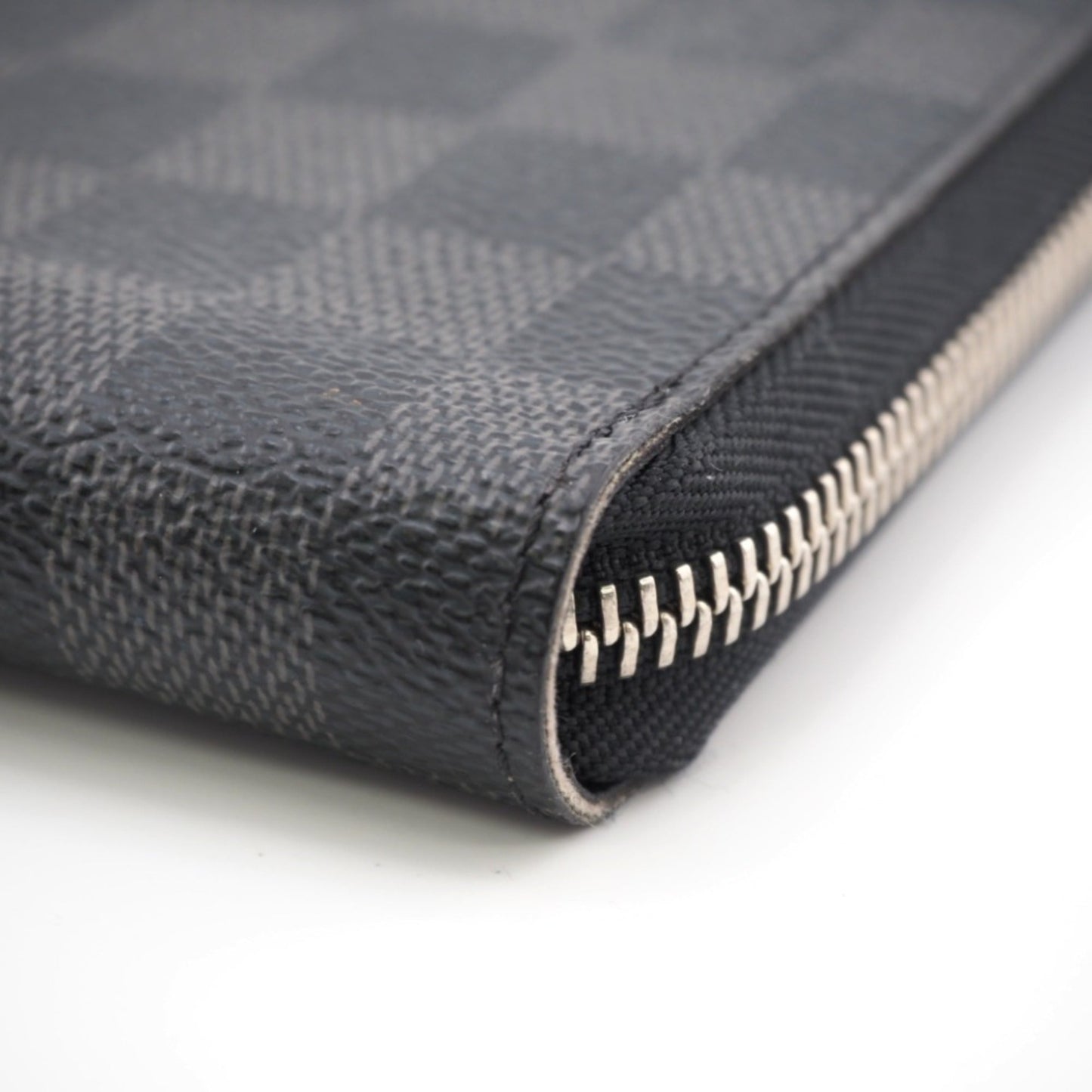 LOUIS VUITTON N60632 Zippy Organizer Round Zipper Damier Graphite Long Wallet Black Men's