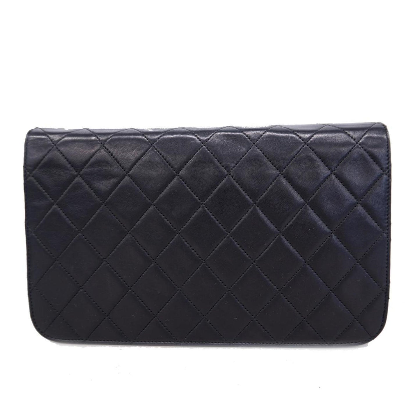 Chanel Shoulder Bag Matelasse Chain Lambskin Black Women's
