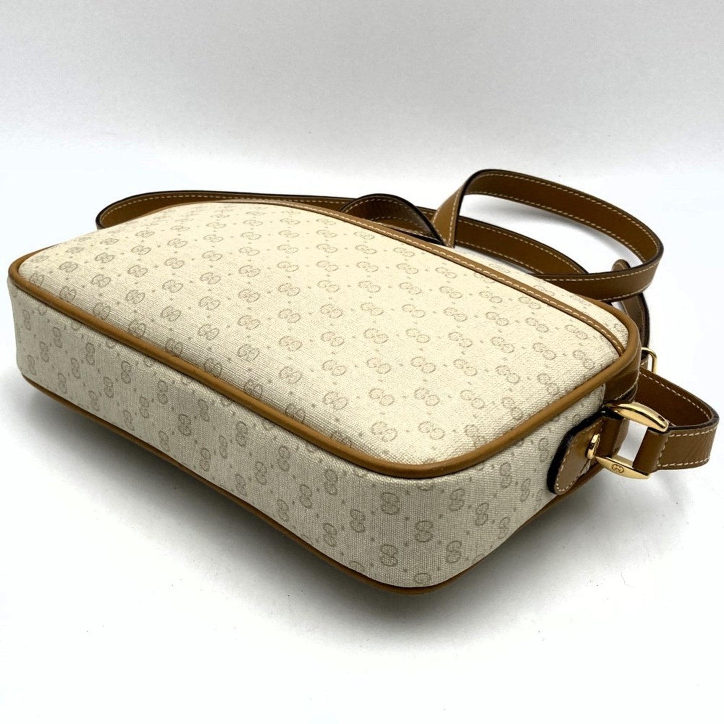 Gucci Beige Pvc Leather Shoulder Bag