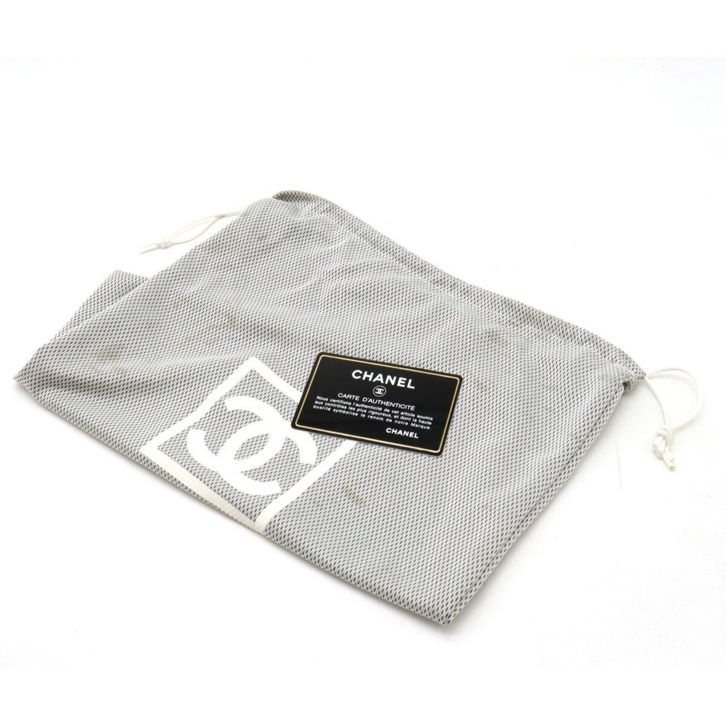 CHANEL Sport Line Camellia Shoulder Bag Pochette Nylon Canvas Ivory White Blue Grey