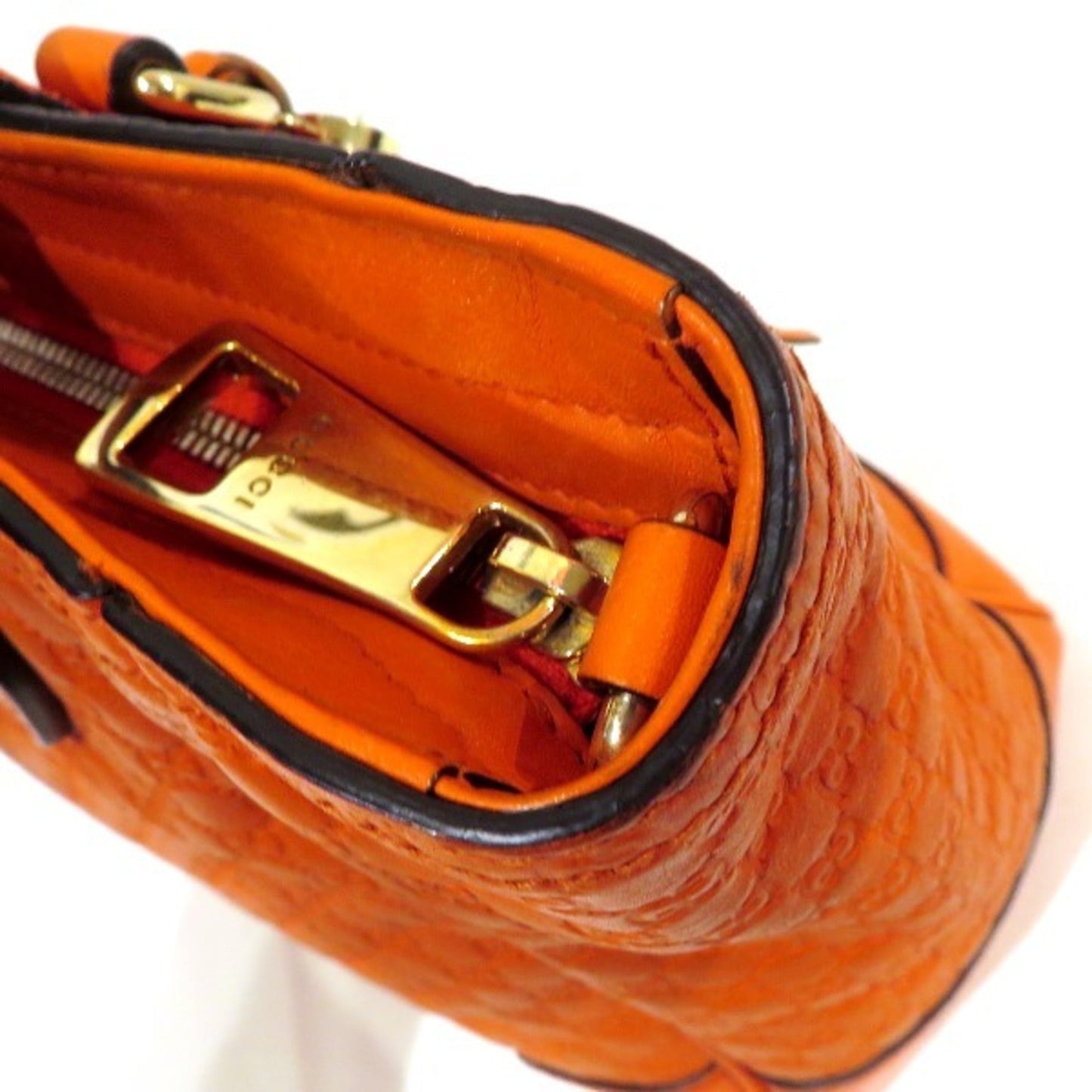 Gucci Orange Leather Handbag Shoulder Bag