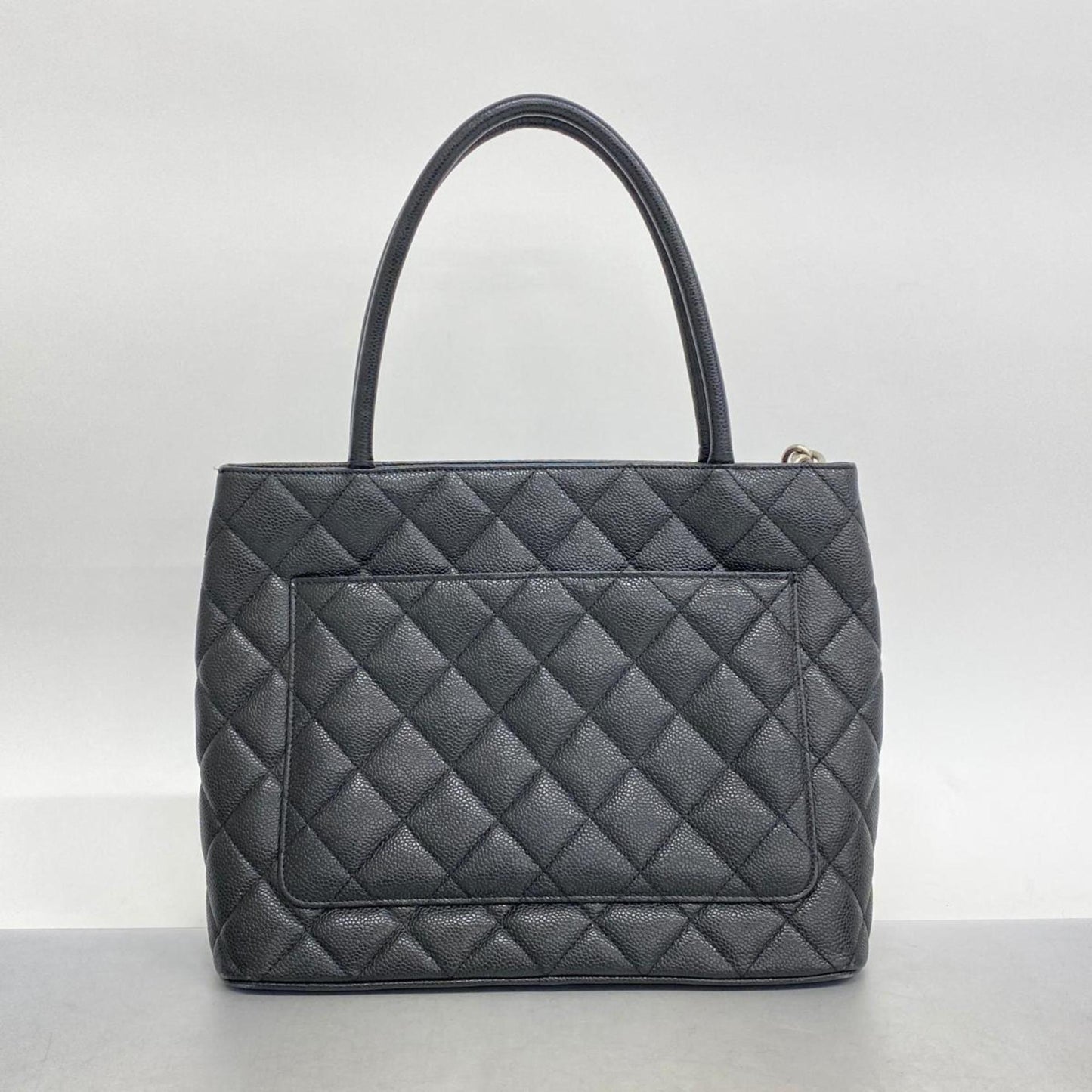 Chanel Tote Bag Reproduction Caviar Skin Black Women's