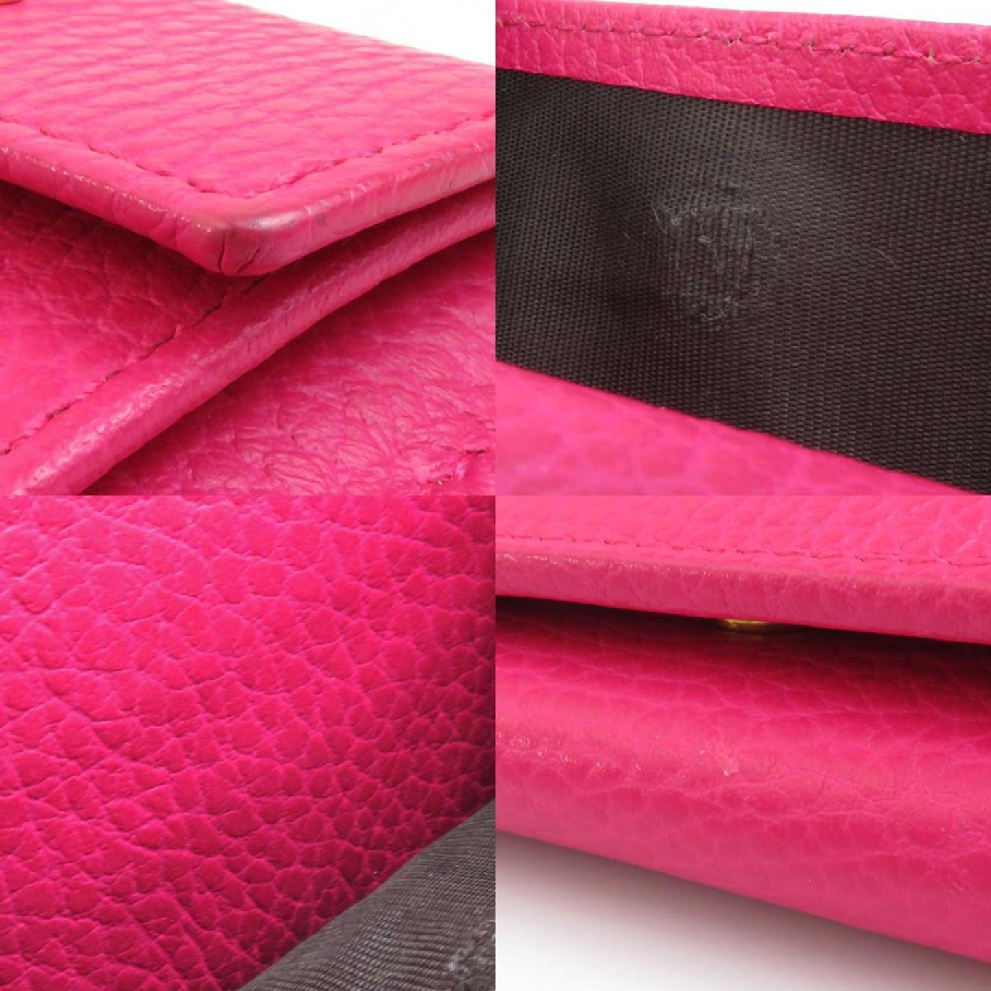 Gucci Pink Leather Wallet (Tri-Fold)