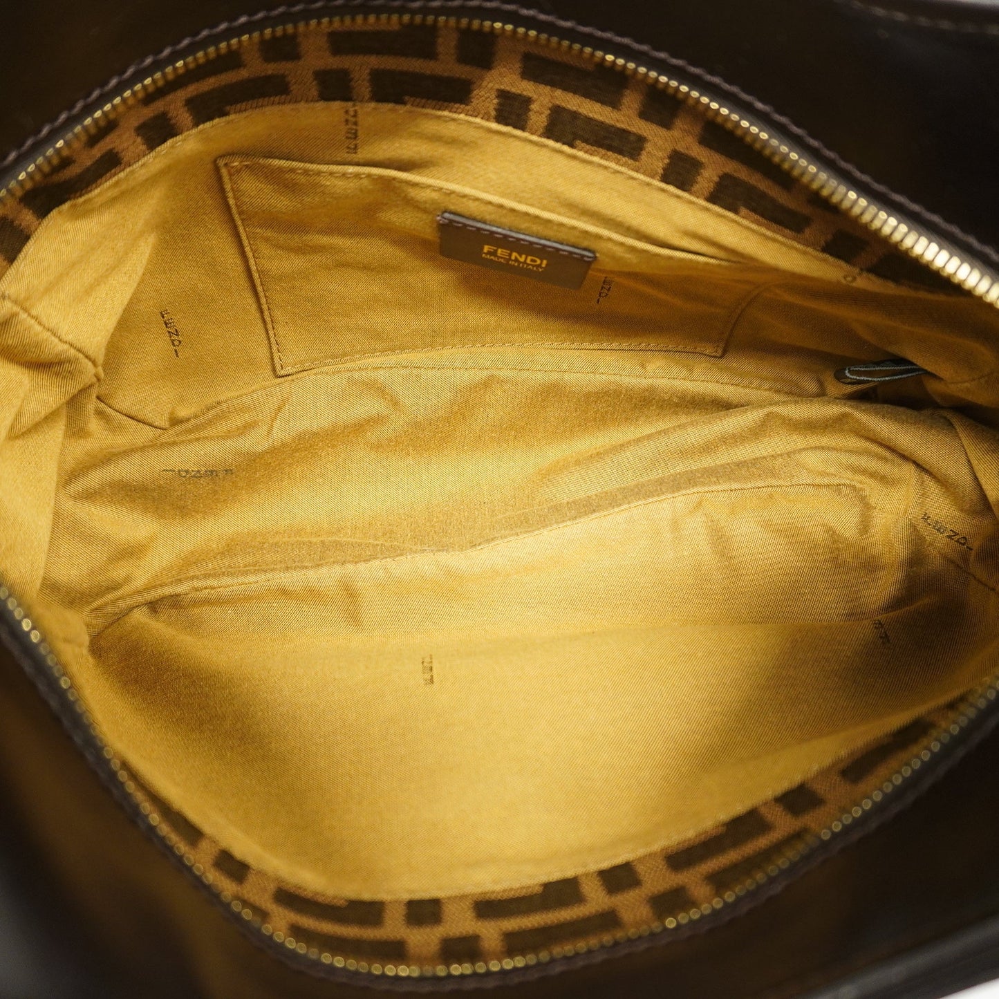 FENDIAuth Zucca Tote Bag Women's Nylon Canvas Brown