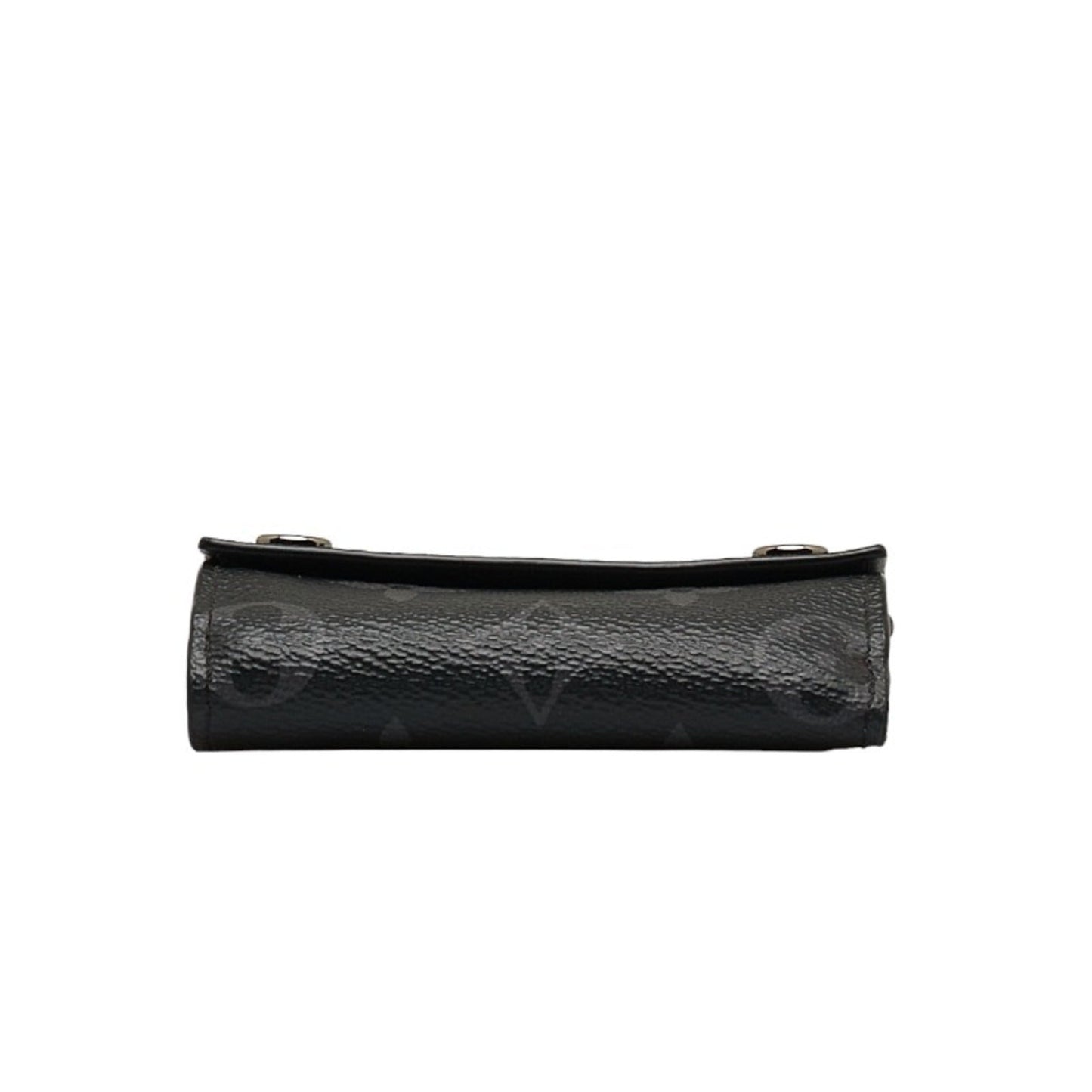 LOUIS VUITTON Monogram Eclipse Reverse Discovery Trifold Wallet M45417 Gray PVC Leather Men's