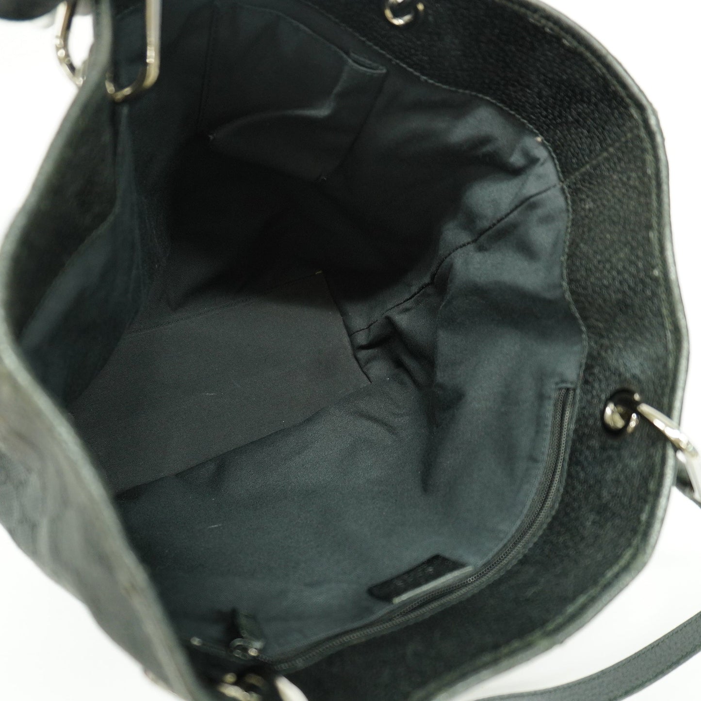 GUCCI GG Canvas120836 Women's Leather Handbag,Tote Bag Black