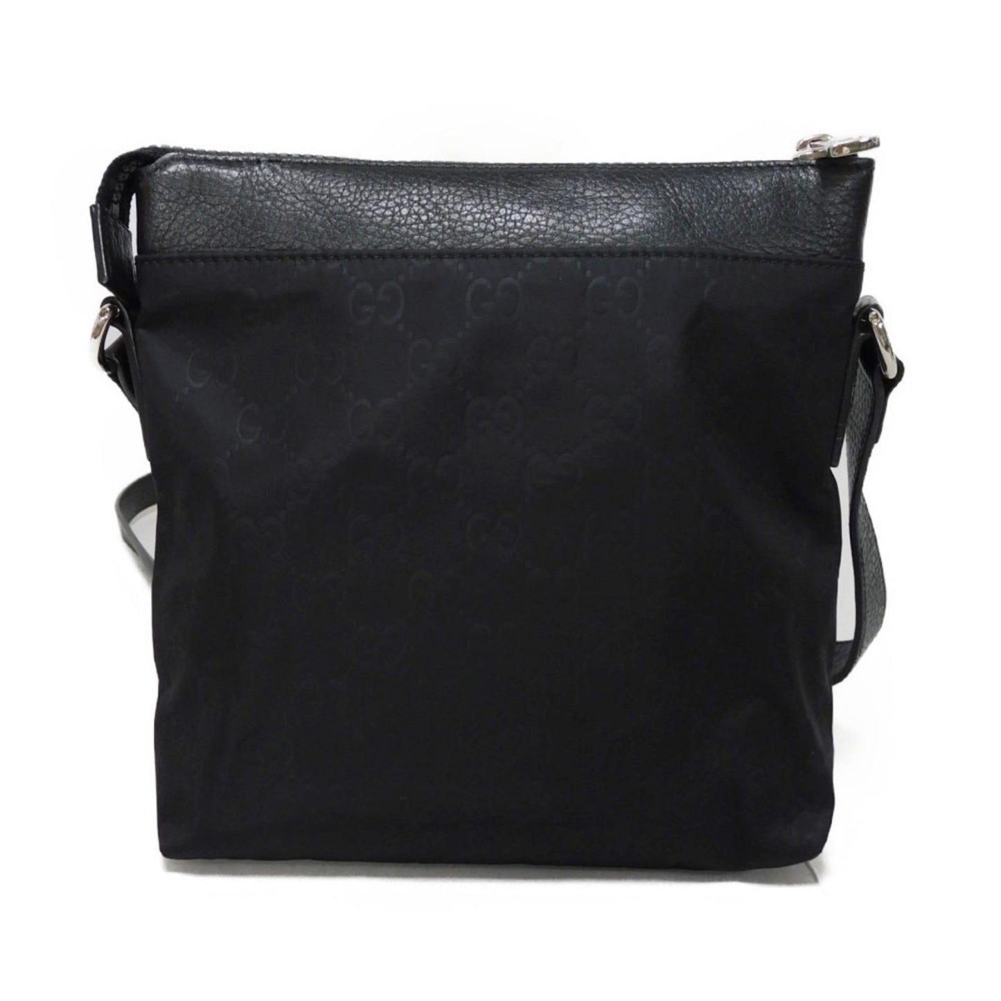 Gucci Black Nylon Canvas Leather Messenger Bag Shoulder Bag