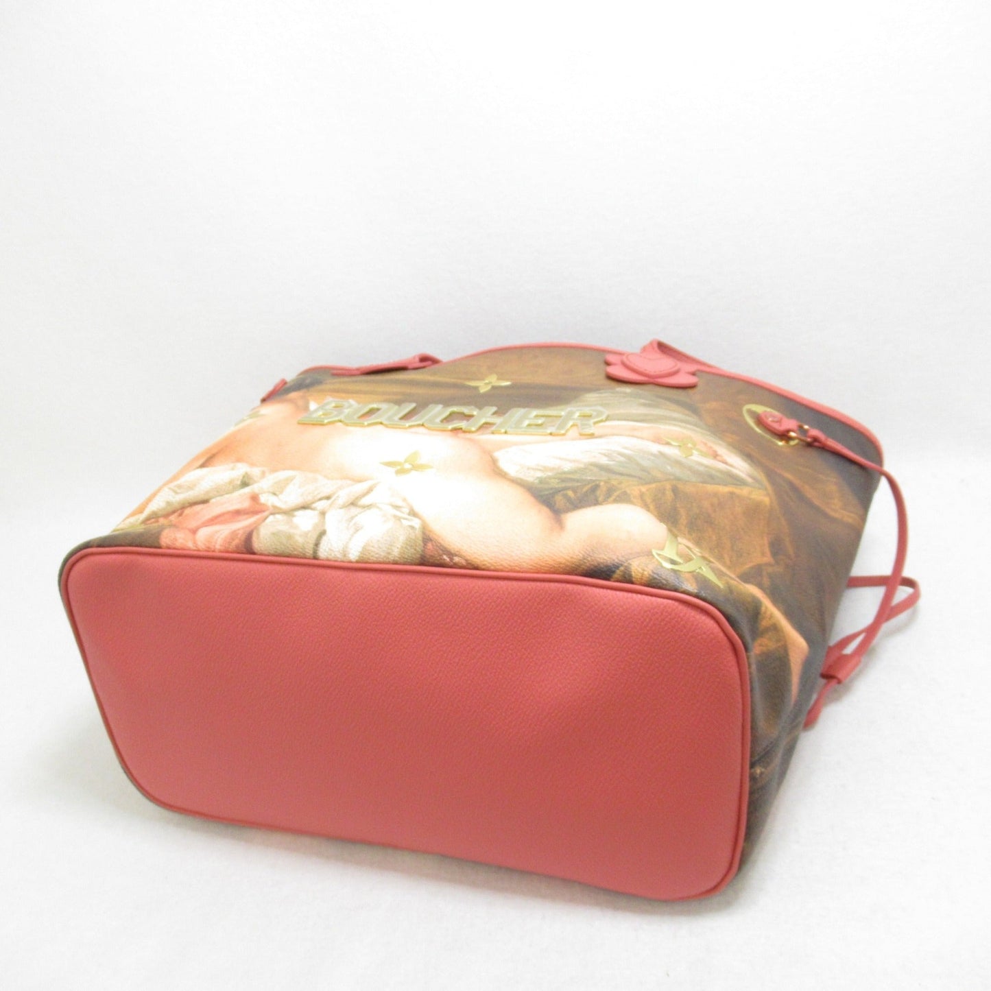 LOUIS VUITTON Boucher Neverfull MM Tote Bag Pink Masters collection PVC coated canvas