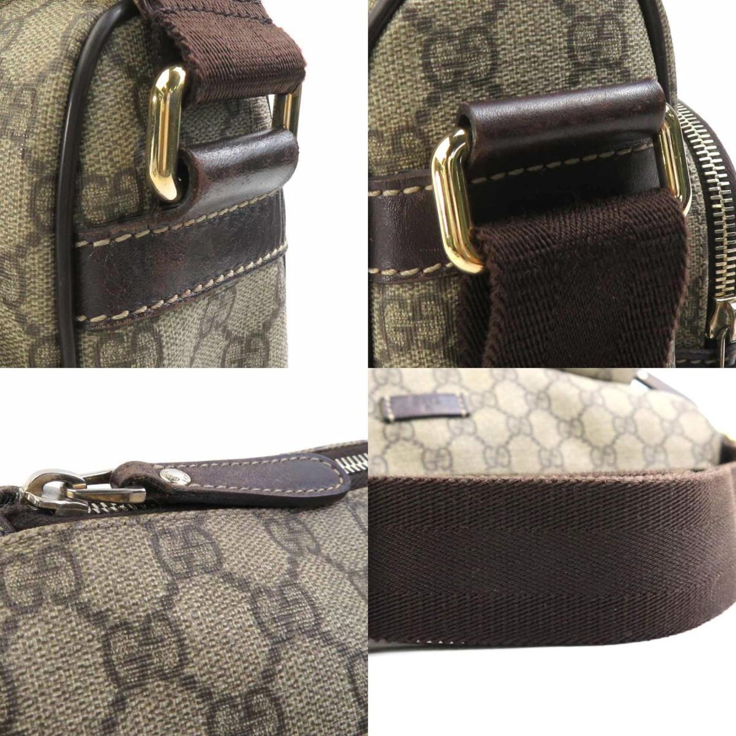 Gucci Brown Gg Supreme Canvas Shoulder Bag