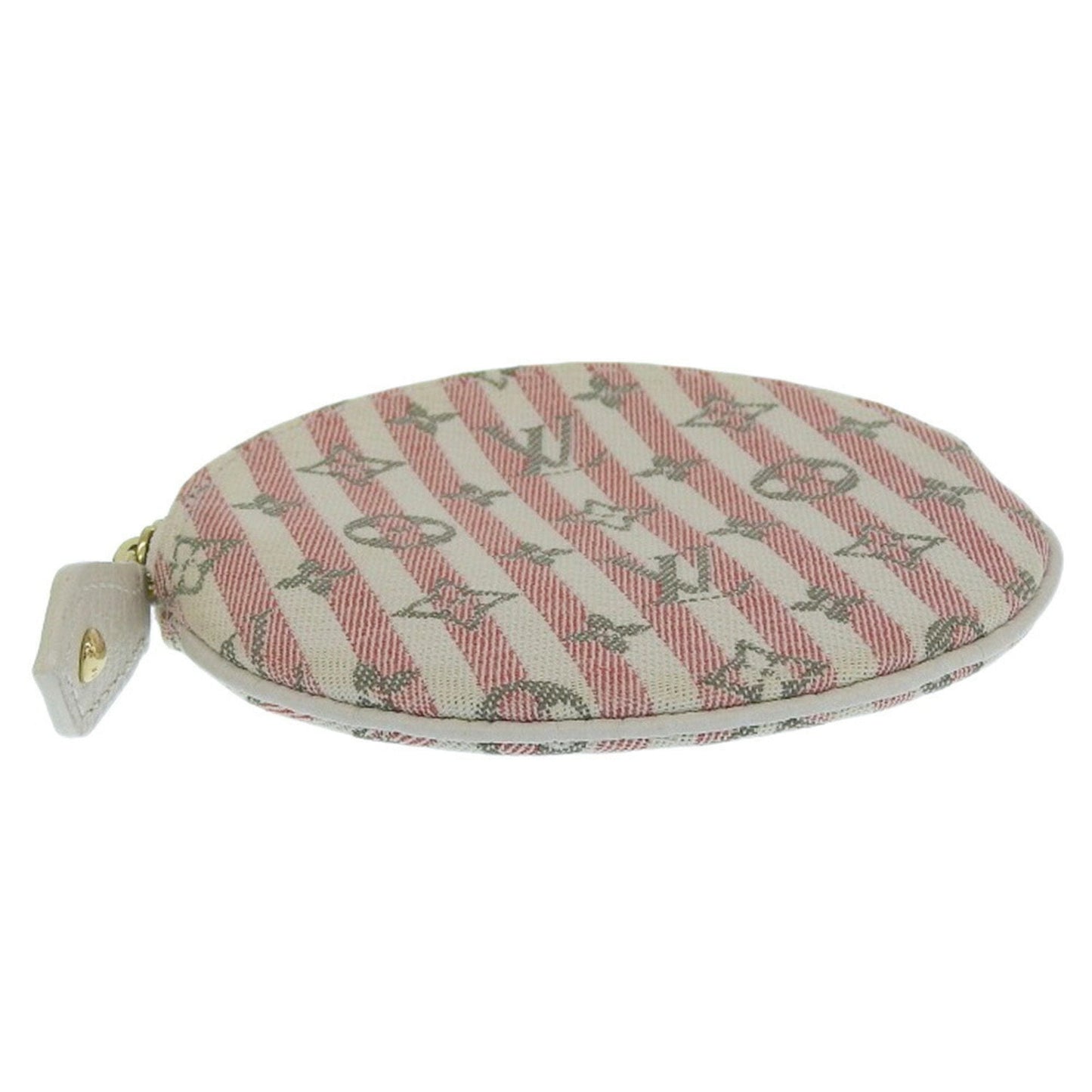 LOUIS VUITTON Monogram Lan Porto Monet Ron Croisette Stripe Coin Purse M95499