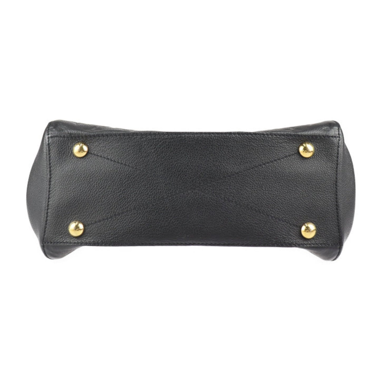 LOUIS VUITTON Montaigne BB Handbag M41053 Monogram Implant Black 2WAY Shoulder Bag Gold Hardware