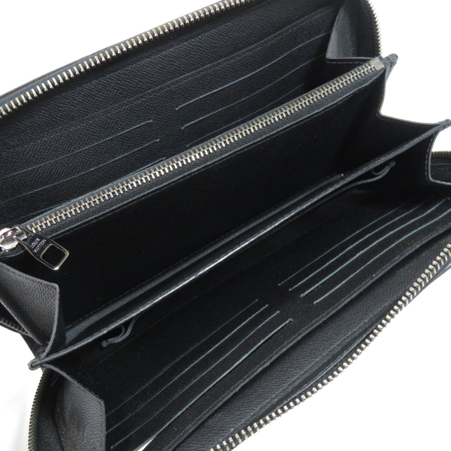Louis Vuitton M61698 Zippy L Monogram Eclipse Long Wallet Bi-Fold Men's