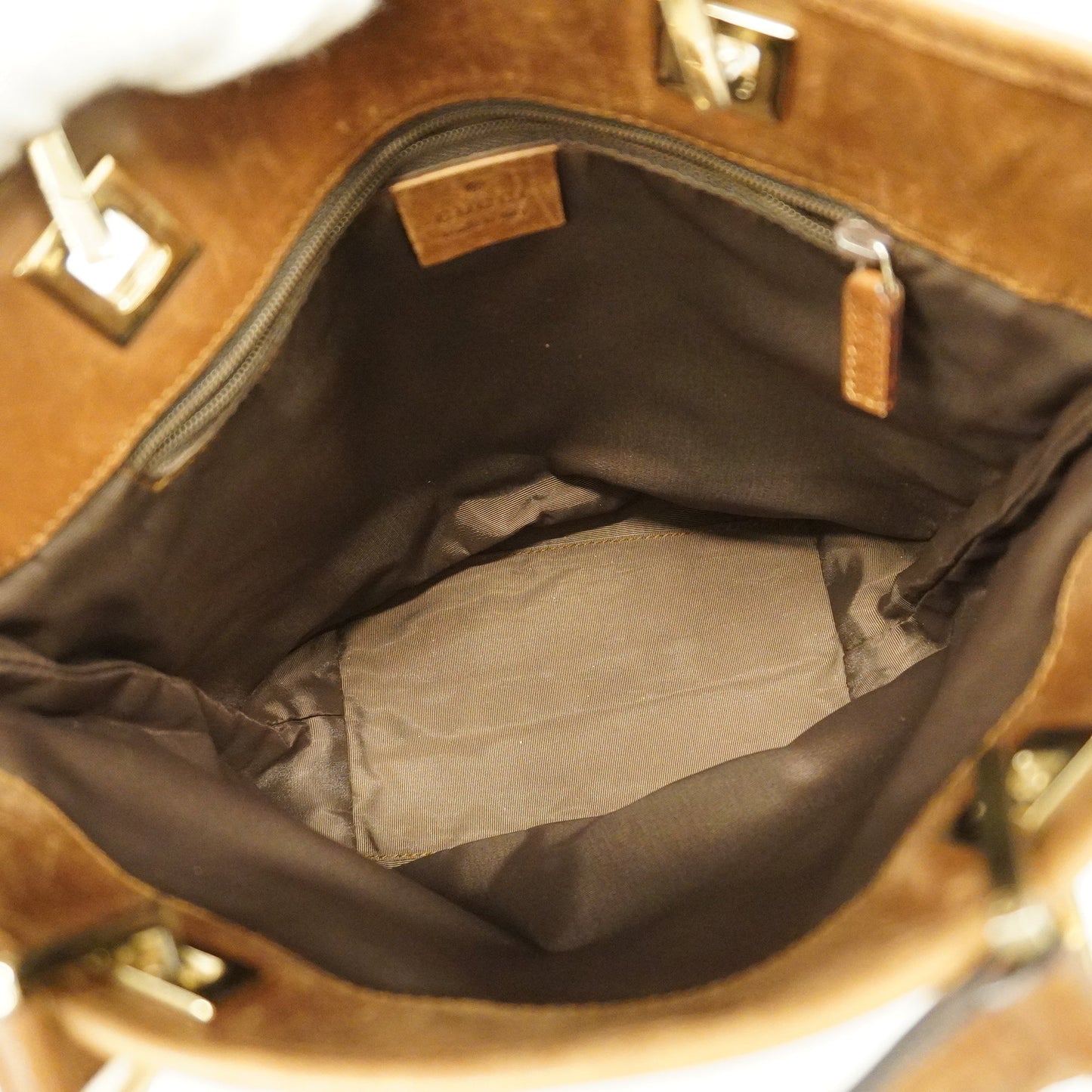 GUCCI GG Canvas Handbag 002 1099 Women's Leather Handbag Beige,Brown
