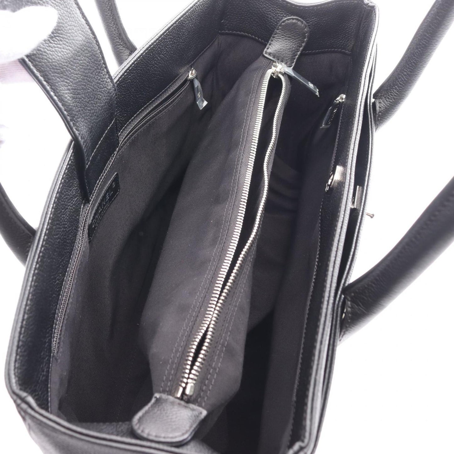 CHANEL Executive Tote Bag Leather Women's Black A15206