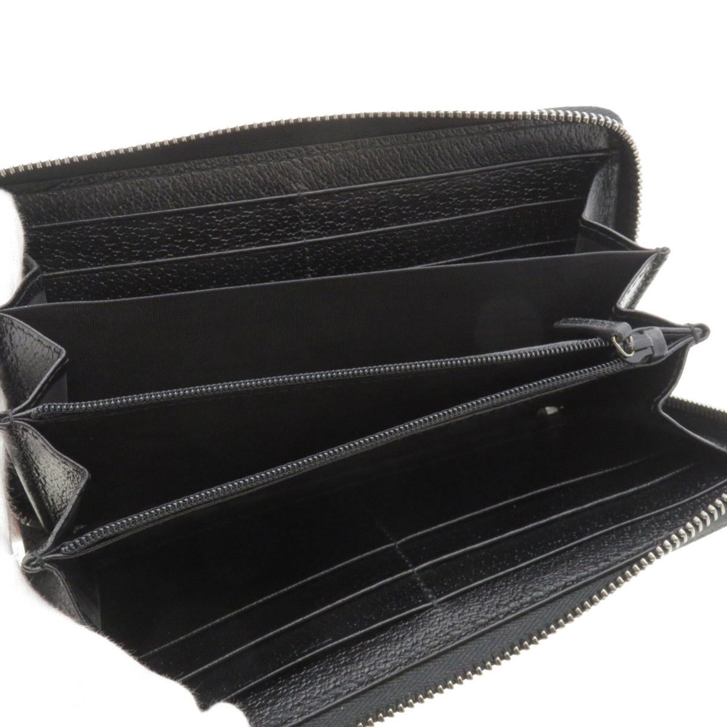 Gucci Black Canvas Leather Long Wallet (Bi-Fold)