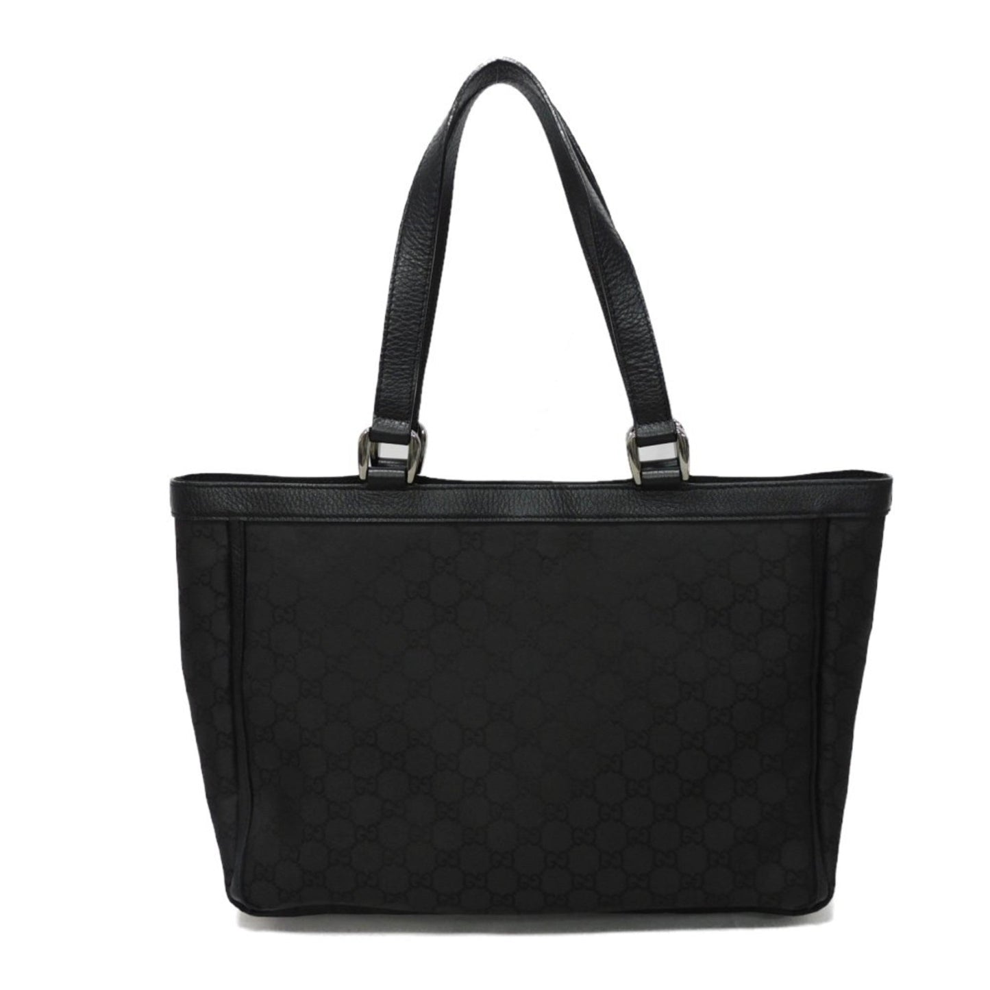 Gucci Black Nylon Leather Shoulder Bag Tote Bag