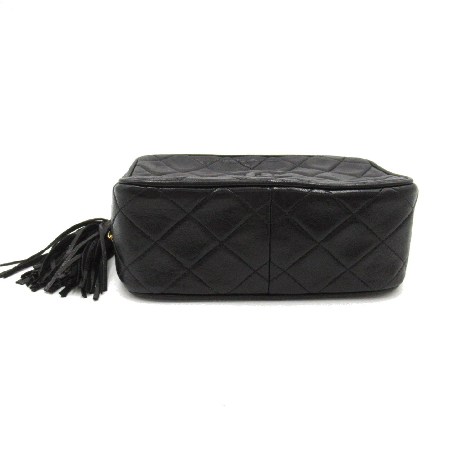 CHANEL ChainShoulder with tassels Black Lambskin (sheep leather)