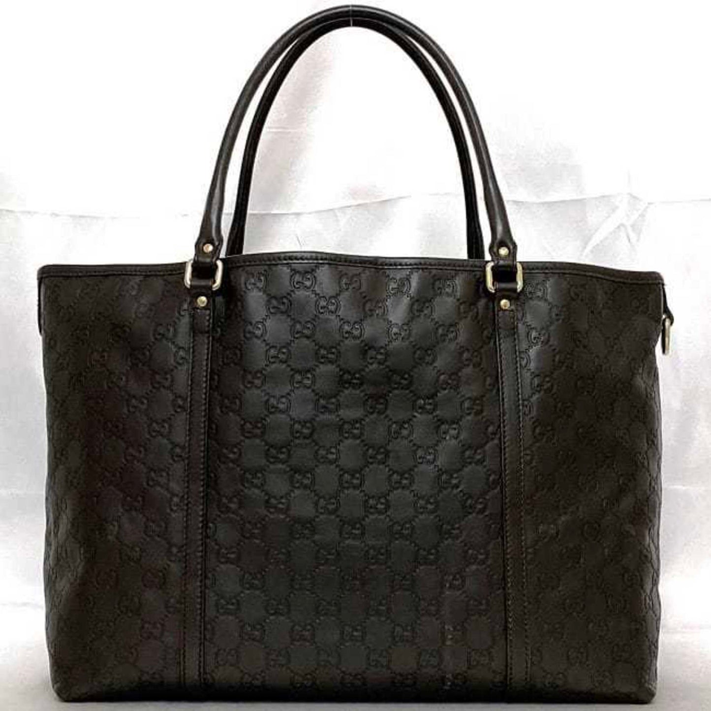 Gucci Brown Leather Handbag Tote Bag